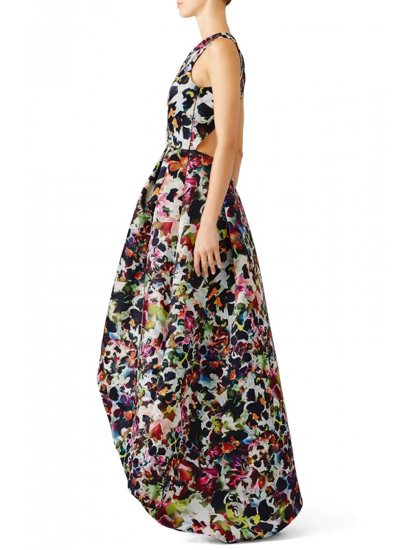 Multi Floral High Low Gown