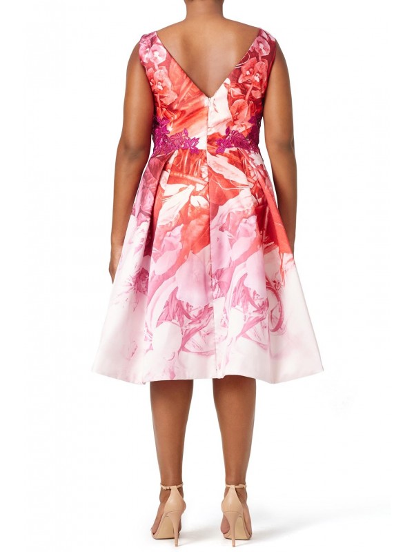 Pink Petal Print Dress