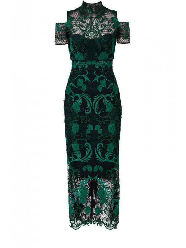 Green Lace Cocktail Dress