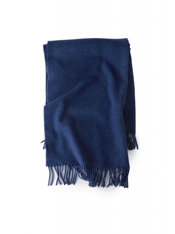 Fringed scarf blue melange