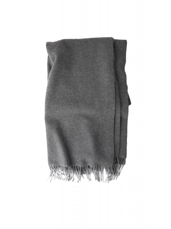 Fringed scarf grey melange