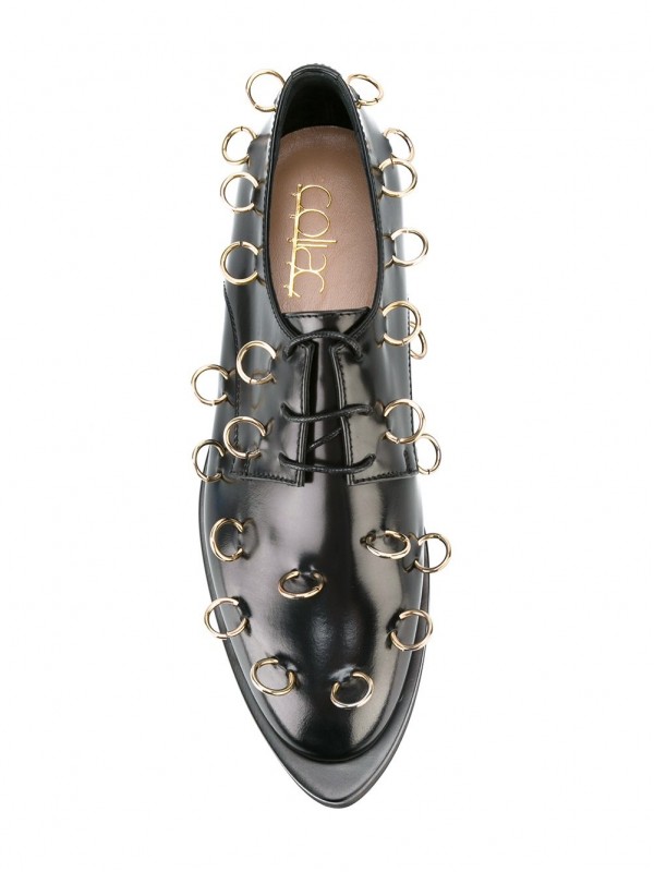 COLIAC PIERCING EMBELLISHED DERBY SHOES